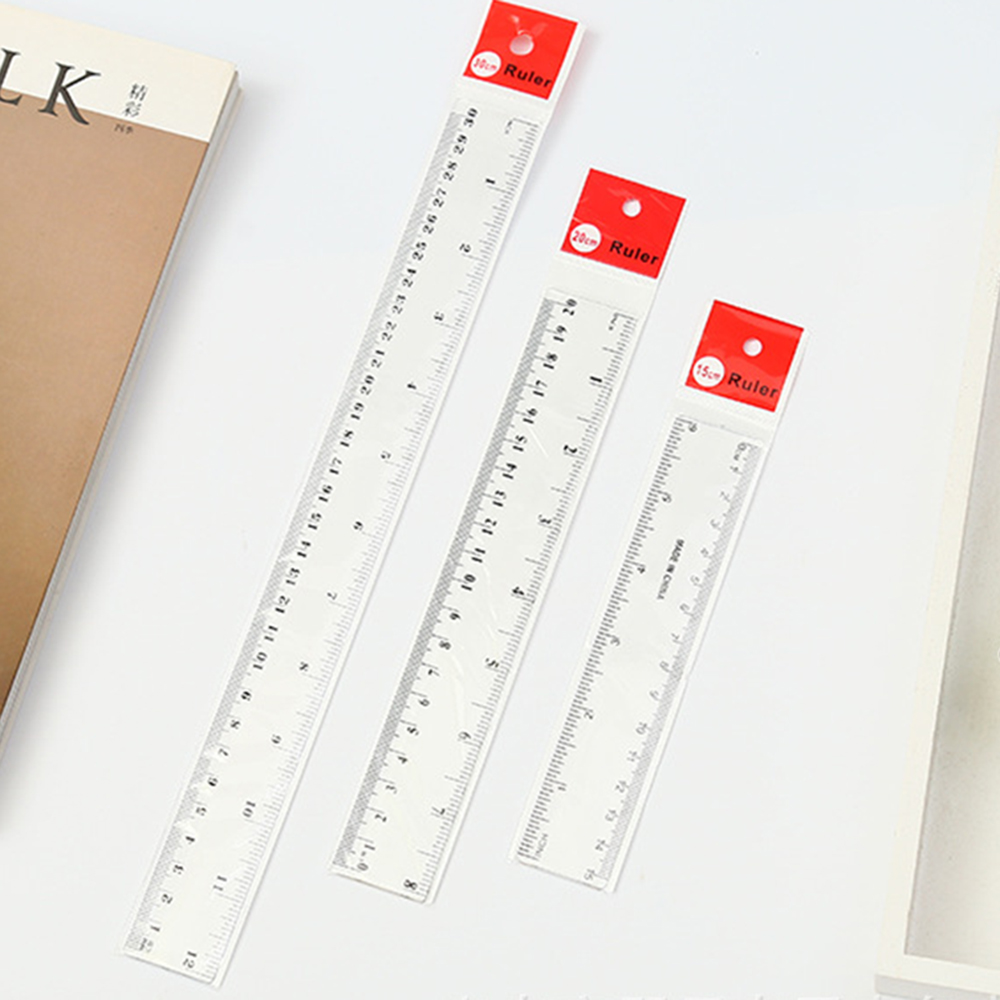 Ruler Set Transparent - Linijka prosta 6/8/12 cali 1 szt.