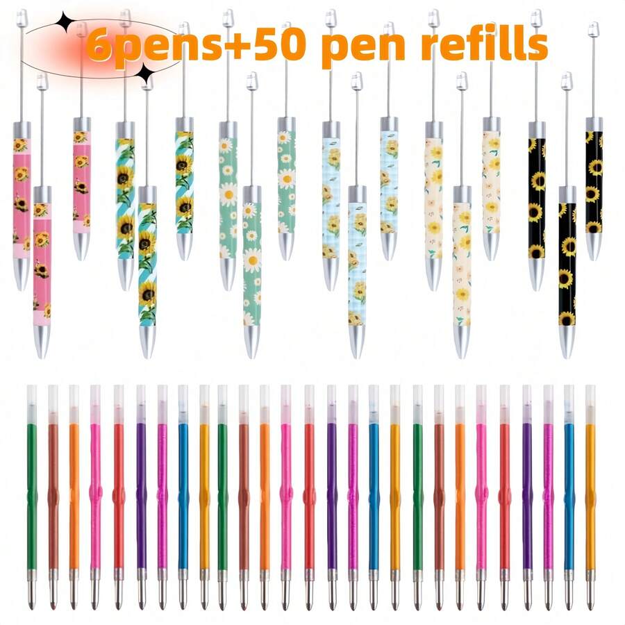 Total Stationery & Office Supply - 6 sztuk kreatywnych długopisów do samodzielnego