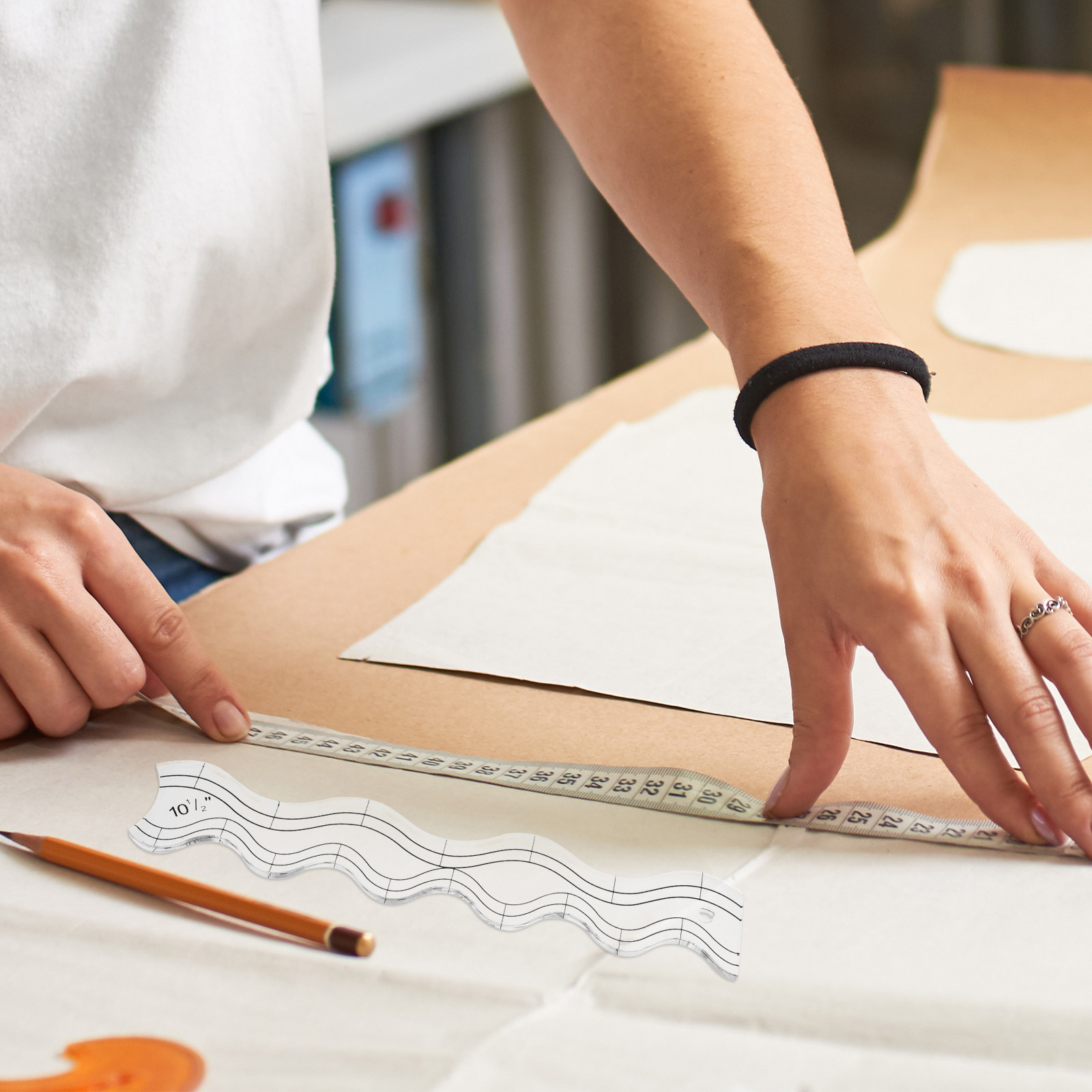 Ruler Set Transparent - 2-częściowy zestaw linijek do pikowania, przezroczyste