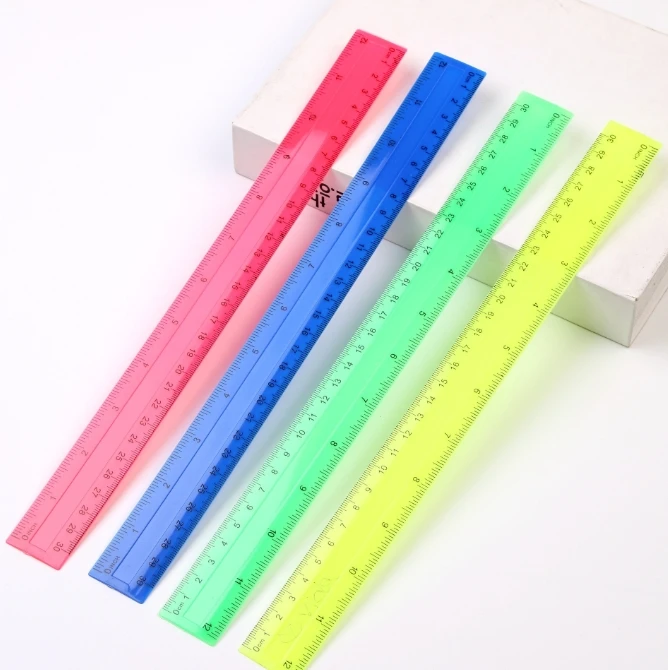 Ruler Set Transparent - 4 sztuk/paczka kolorowe przezroczyste plastikowe linijki
