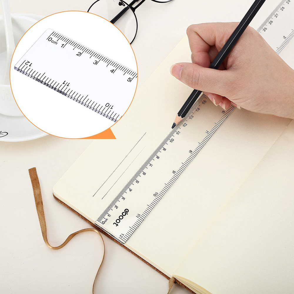 Linijka prosta 6/8/12 cali 1 s – Ruler Set Transparent recenzja i cena