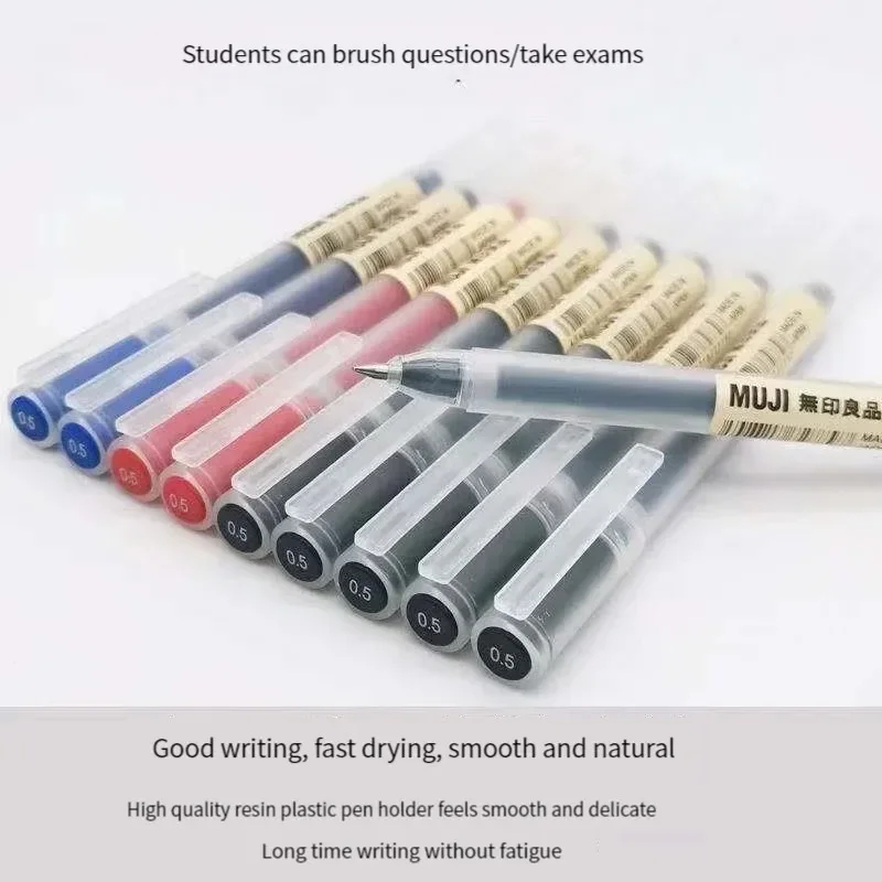 6/8 szt./zestaw Długopisy żelo – Muji Stationery Gel Pen recenzja i cena