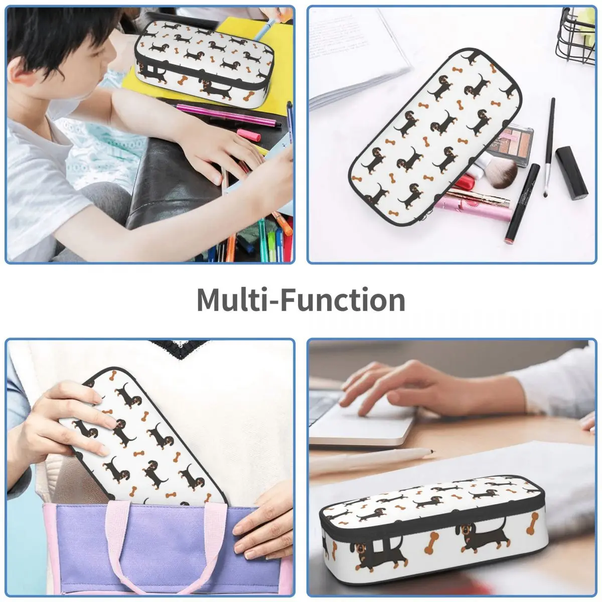 Czarno-brązowy piórnik z jamni – Tan Stationery & Office Supply recenzja i cena
