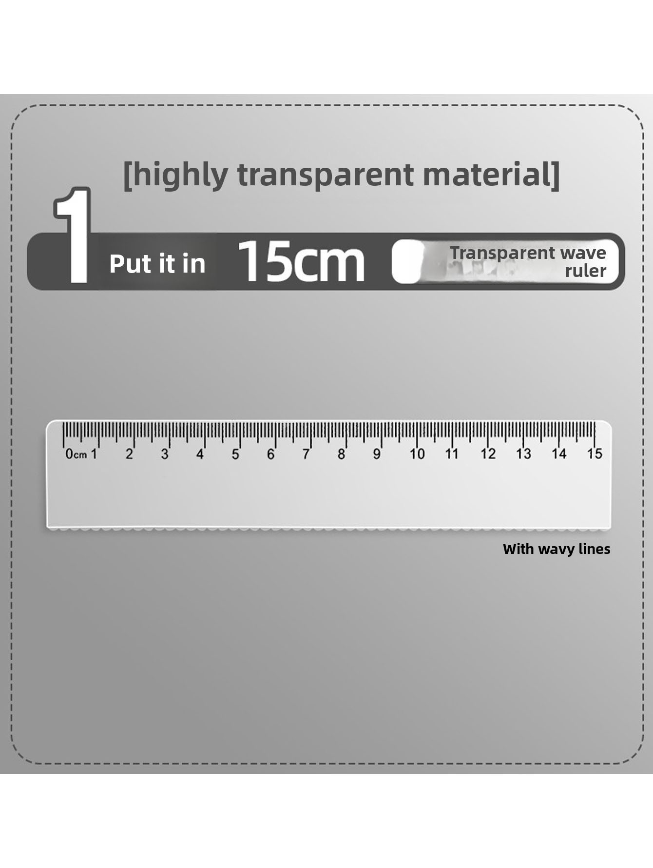 Przezroczysta plastikowa linij – Ruler Set Transparent recenzja i cena