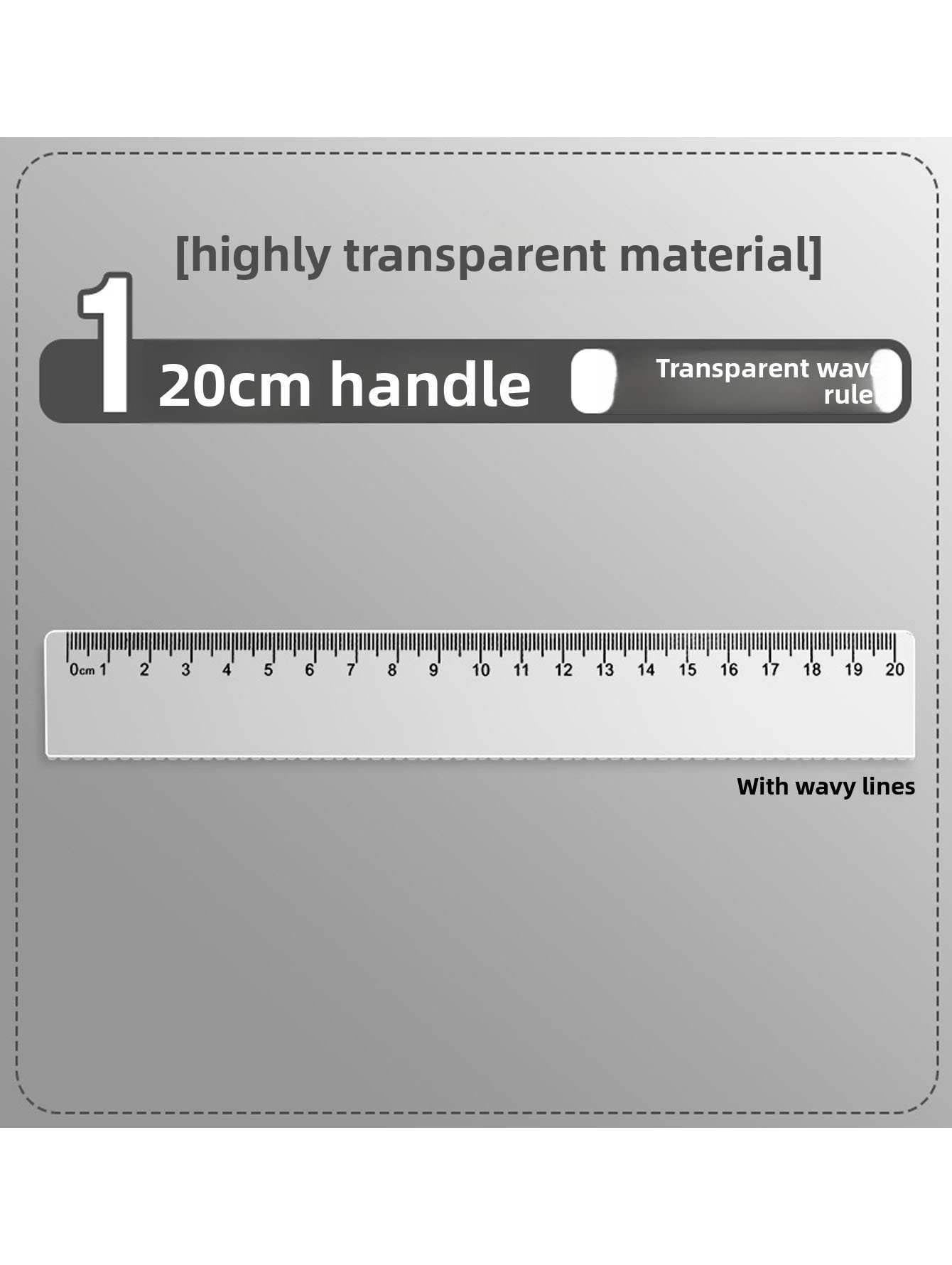 Przezroczysta plastikowa linij – Ruler Set Transparent recenzja i cena