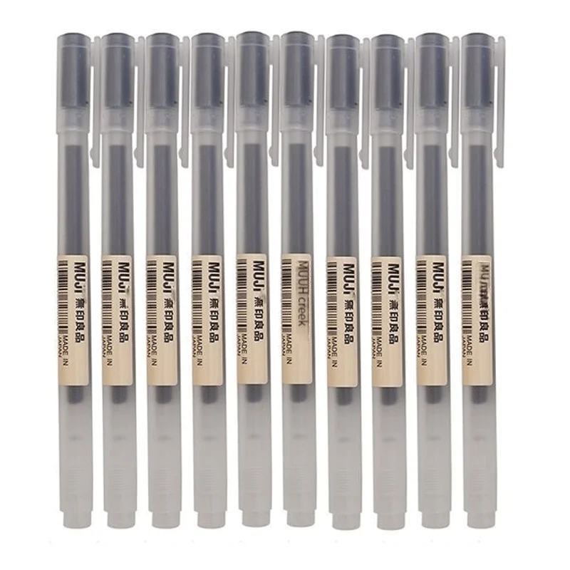 6/8 szt./zestaw Kawaii MUJIs d – Muji Stationery Gel Pen recenzja i cena
