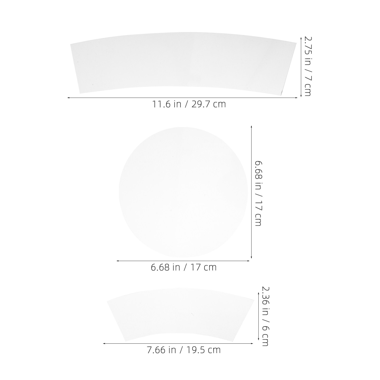3 szt. Przezroczyste akrylowe  – Ruler Set Transparent recenzja i cena
