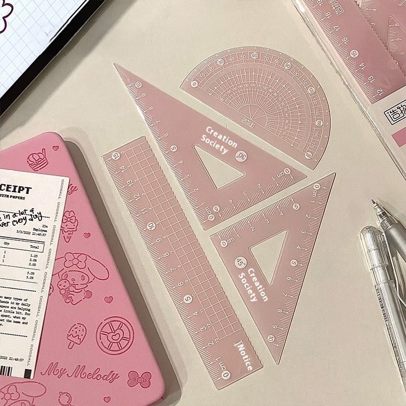4 szt./zestaw Przezroczyste li – Ruler Set Transparent recenzja i cena