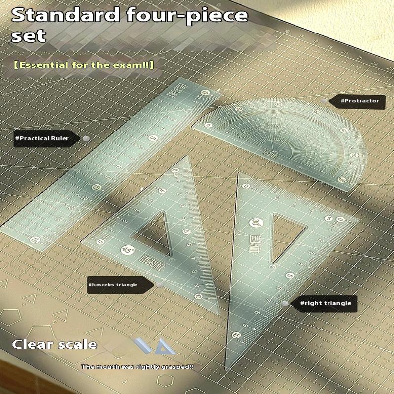 4 szt./zestaw Przezroczyste li – Ruler Set Transparent recenzja i cena
