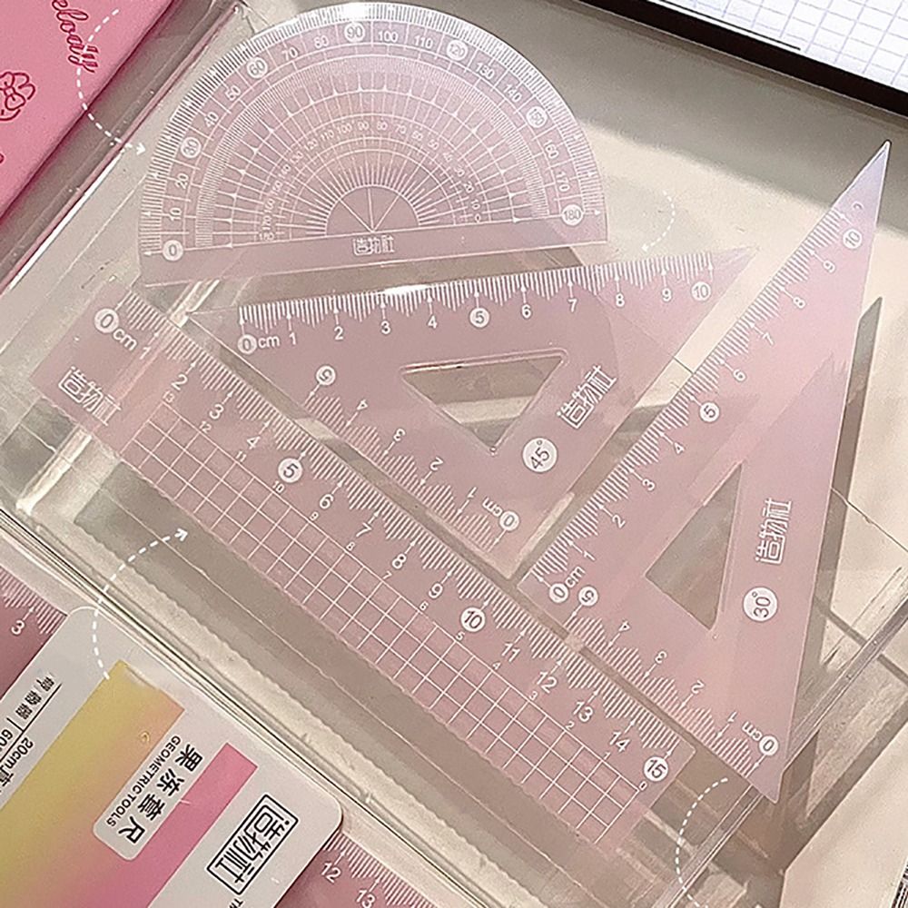 4 sztuk/zestaw wielofunkcyjny  – Ruler Set Transparent recenzja i cena